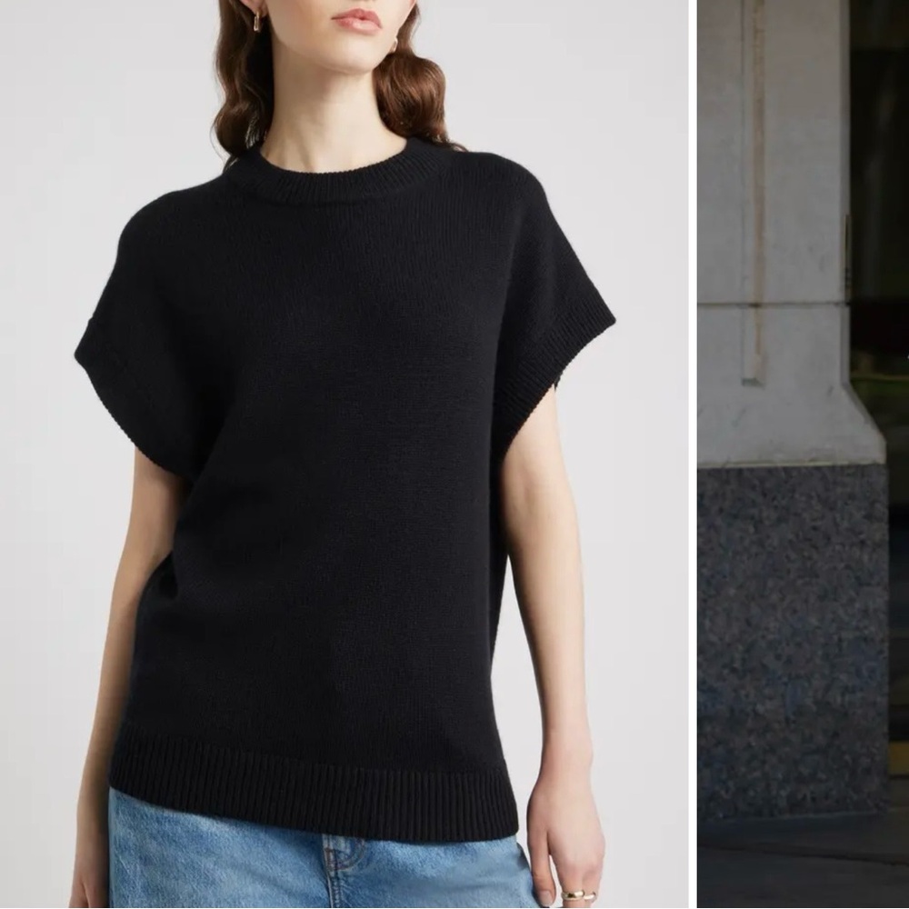 Nordstrom Cap Sleeve Wool & Cashmere Sweater